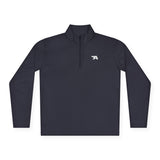 Minimal Arrow Logo Quarter Zip Pullover | Charcoal Performance Top