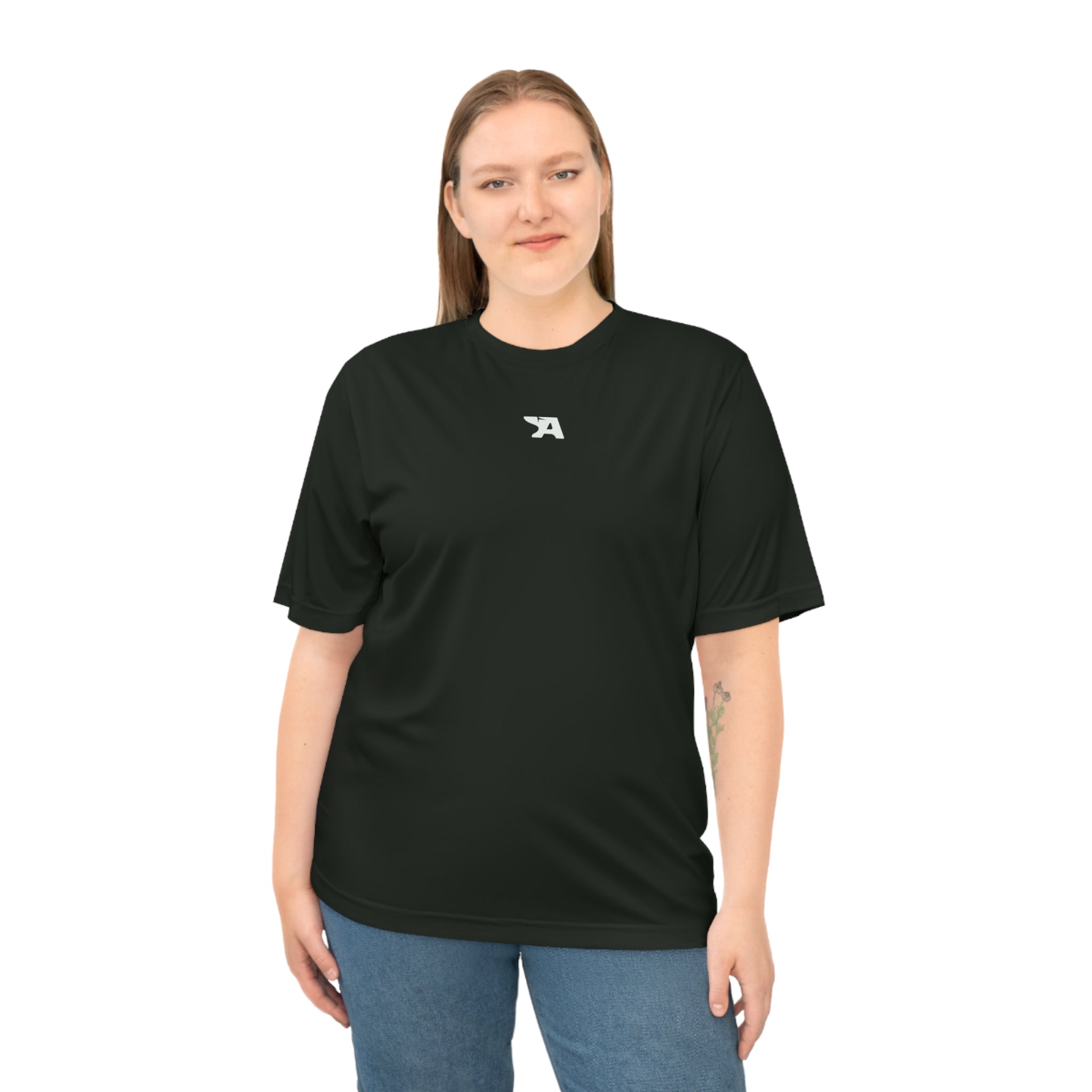 Small Minimal Arrow Logo T-Shirt | Performance Athletic Shirt