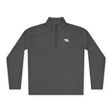 Minimal Arrow Logo Quarter Zip Pullover | Charcoal Performance Top