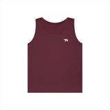 Small Minimal Arrow Logo Tank Top | White Sleeveless Tee