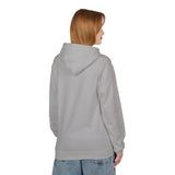 Minimal Tiny Text Hoodie | small centered chest script, white pullover