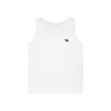 Small Minimal Arrow Logo Tank Top | White Sleeveless Tee