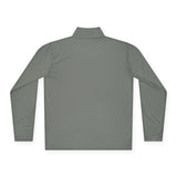 Minimal Arrow Logo Quarter Zip Pullover | Charcoal Performance Top