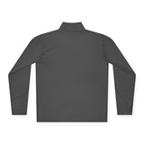 Minimal Arrow Logo Quarter Zip Pullover | Charcoal Performance Top