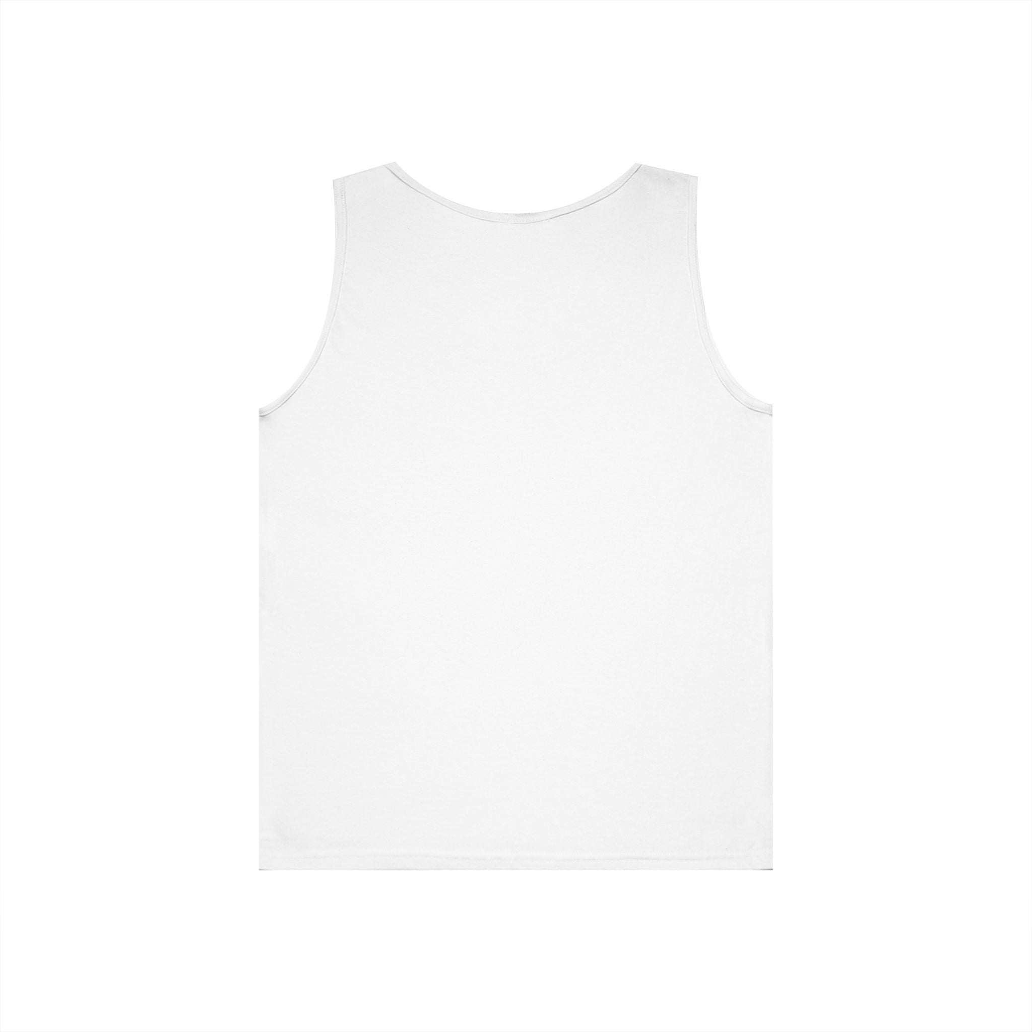 Small Minimal Arrow Logo Tank Top | White Sleeveless Tee