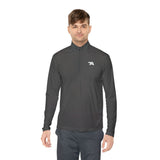 Minimal Arrow Logo Quarter Zip Pullover | Charcoal Performance Top