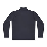 Minimal Arrow Logo Quarter Zip Pullover | Charcoal Performance Top