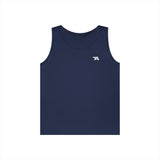 Small Minimal Arrow Logo Tank Top | White Sleeveless Tee