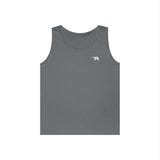 Small Minimal Arrow Logo Tank Top | White Sleeveless Tee