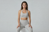 Sports Bra Women Seamless Halter Top High Support Push-up Open Back Gym wear Fitness Yoga Workout underwear