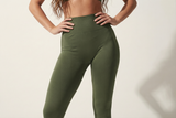 Summer Women Three Waist Gym Yoga Pants High Waist Peach Buttocks Solid Color Tight Fitting Sports Leggings Yoga Exercise Pants
