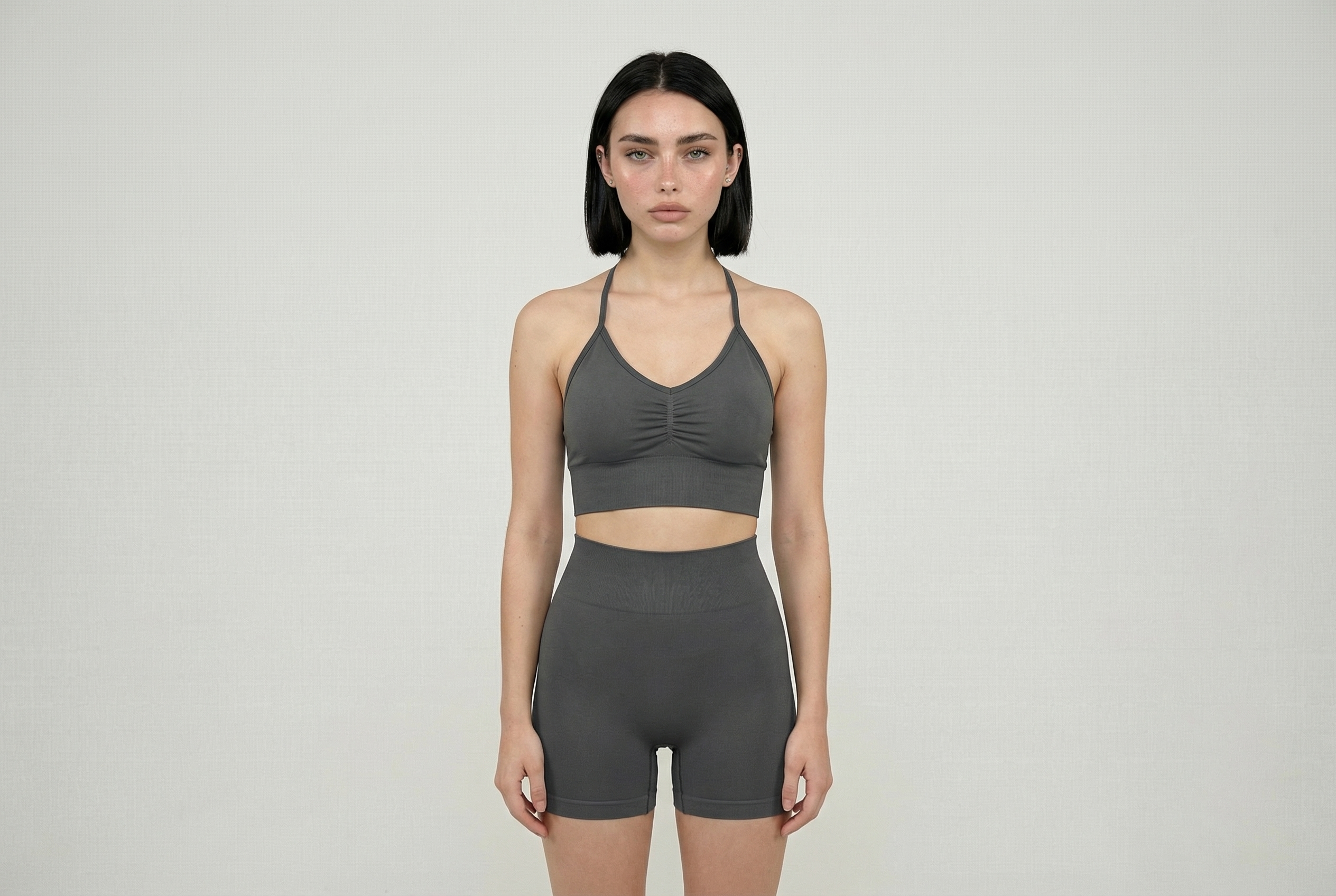 Summer High Waisted Yoga Shorts Fashionable and Sexy Running Fitness Pants Solid Color Yoga Leggings Customizable labels