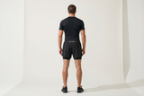 Men's Running Shorts Quick-drying Fitness Black Double Layer Shorts Men New Sport Workout Training Bodybuilding Short Pants