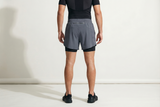 Men's Running Shorts Quick-drying Fitness Black Double Layer Shorts Men New Sport Workout Training Bodybuilding Short Pants