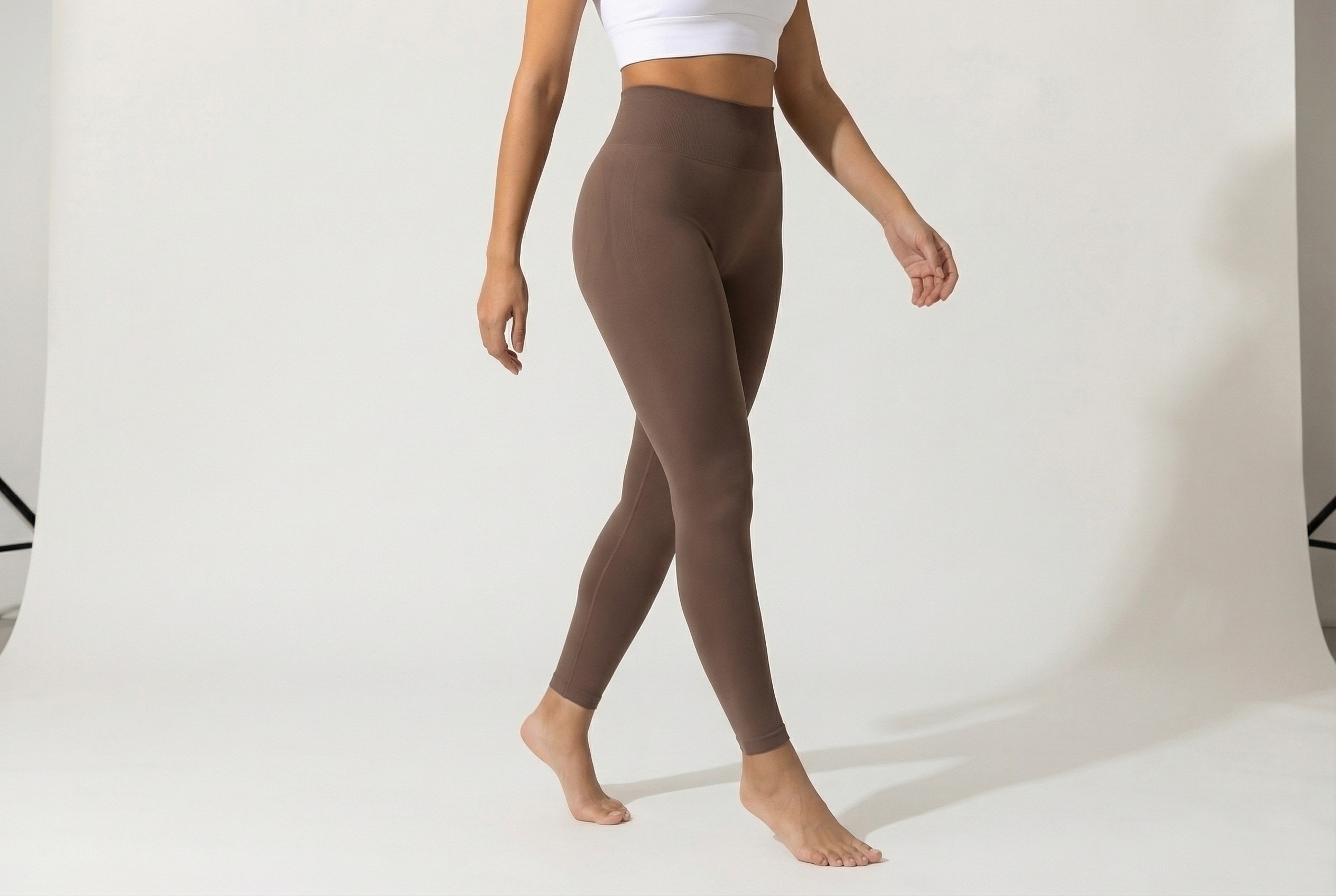 Summer Women Three Waist Gym Yoga Pants High Waist Peach Buttocks Solid Color Tight Fitting Sports Leggings Yoga Exercise Pants