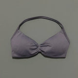 HISTELLO Strappy Bra Gym Top Women High Support Thin Strap Halter Sports Seamless Bras Scrunch Push-up Workout Yoga Tank Tops