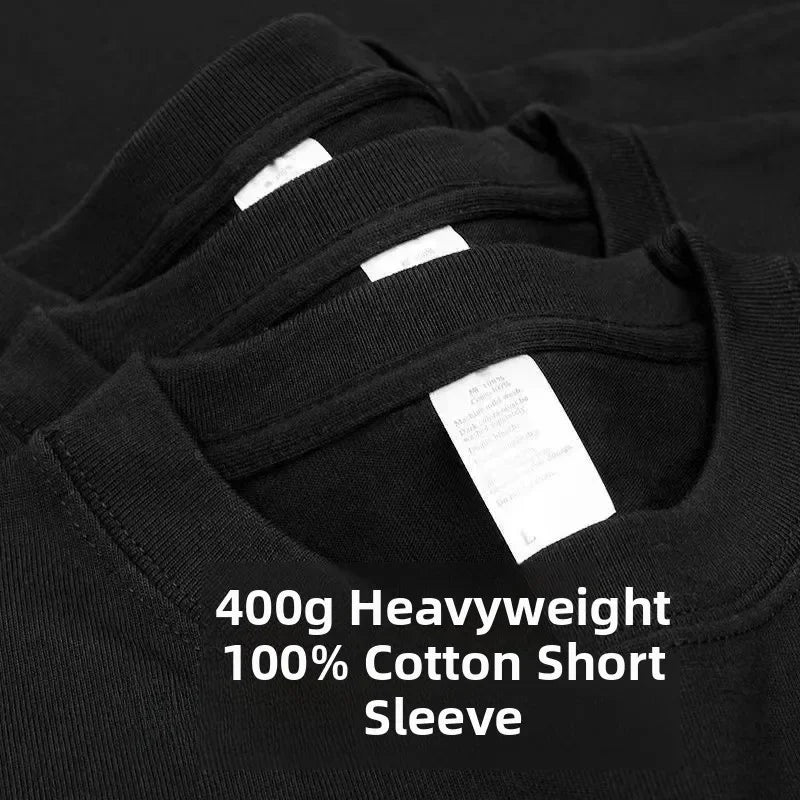Heavyweight Pure Cotton Short Sleeve T-Shirt Tianqing Color Summer Loose Fit Unisex Basic Sle Comfortable Breathable Casual...