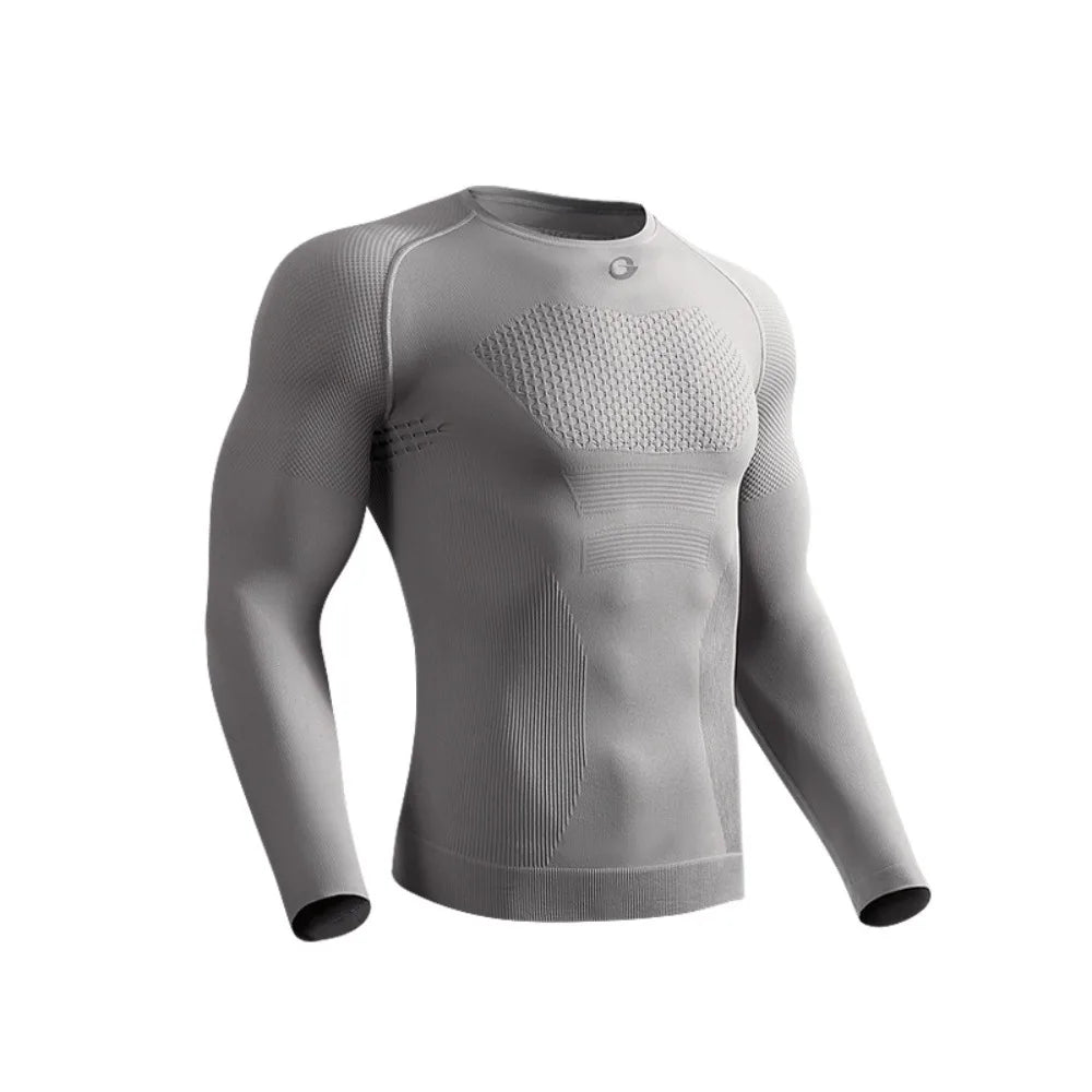 High-Performance Training Top for Men Seamless Moisture-Wicking Compression Shirt for Workouts Running