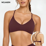 NCLAGEN Easy Lift Ultra Minimal Bralette Sport Bra High Support Women Gym Clothes Fitness Underwear Pilates Workout Yoga Top