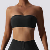 Strapless  Sports Bra Gym Top Women Quick-Drying Yoga Clothes Women Tube Top Fitness Chest Wrap Underwear Workout Bra Female