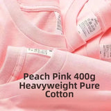 Heavyweight Pure Cotton Short Sleeve T-Shirt Tianqing Color Summer Loose Fit Unisex Basic Sle Comfortable Breathable Casual...