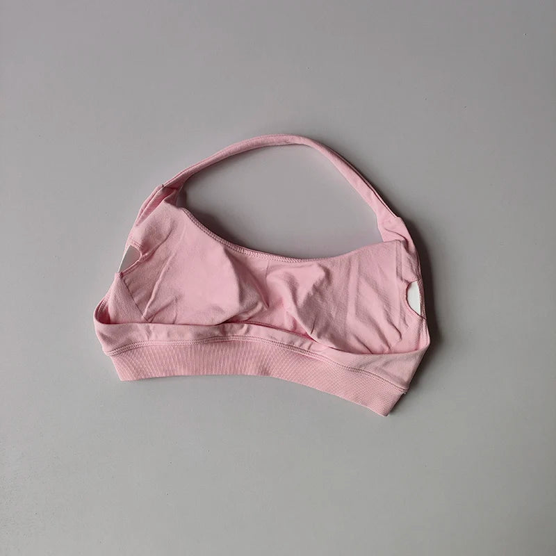 Shockproof Seamless Sexy Padded Athletic Sport Bra Women Backless Workout Gym Anti-Shock Yoga Crop Top Fitness Bra Suits