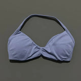 HISTELLO Strappy Bra Gym Top Women High Support Thin Strap Halter Sports Seamless Bras Scrunch Push-up Workout Yoga Tank Tops