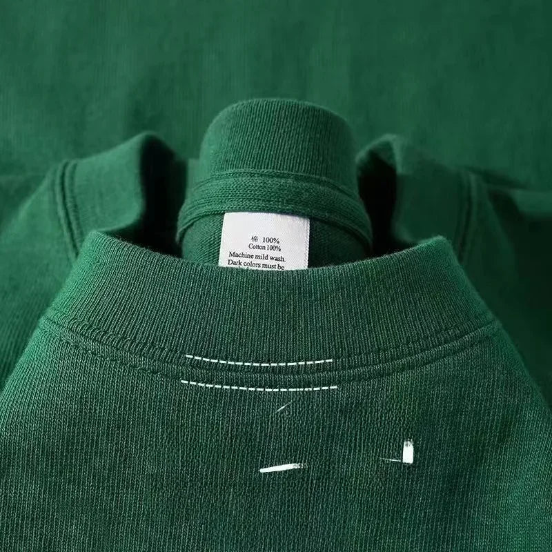 Heavyweight Pure Cotton Short Sleeve T-Shirt Tianqing Color Summer Loose Fit Unisex Basic Sle Comfortable Breathable Casual...