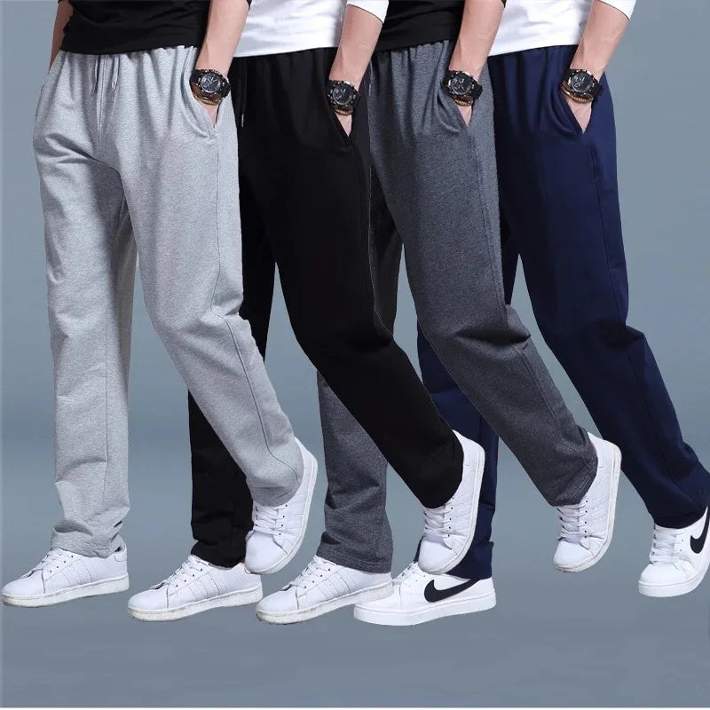 2024 Straight Spring Autumn Joggers Men Jogging Sweatpants Sportswear Knit Tracksuit Sports Pants Trousers Wide Leg Clothing ﻿