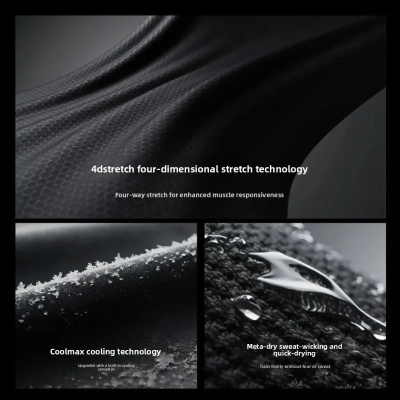 High-Performance Training Top for Men Seamless Moisture-Wicking Compression Shirt for Workouts Running