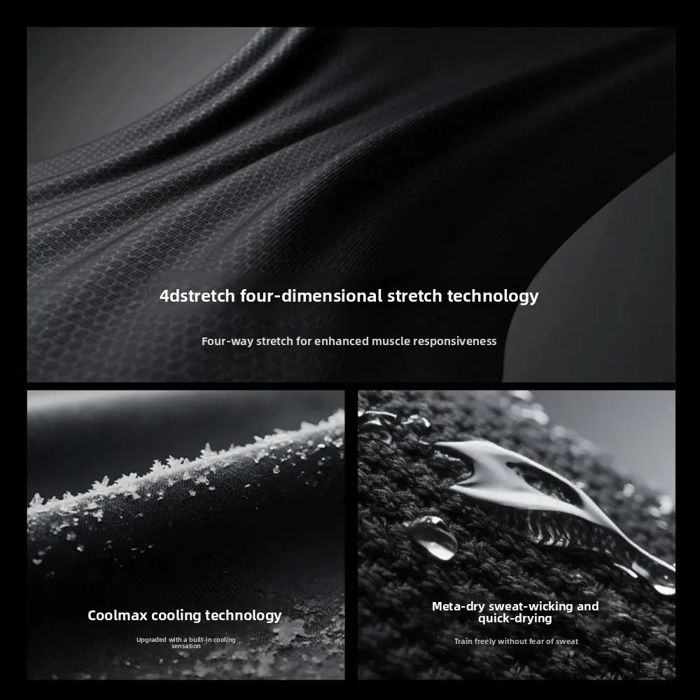 High-Performance Training Top for Men Seamless Moisture-Wicking Compression Shirt for Workouts Running