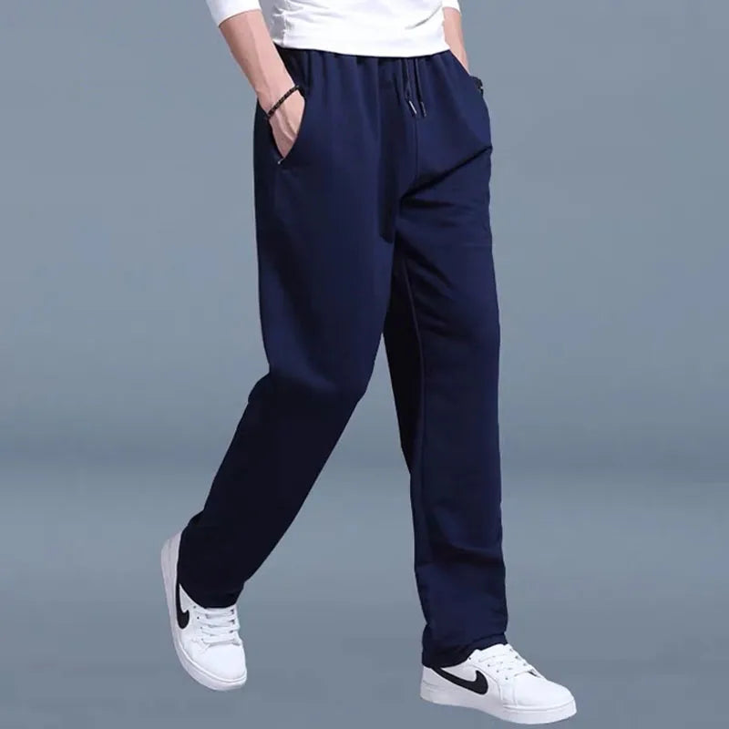 2024 Straight Spring Autumn Joggers Men Jogging Sweatpants Sportswear Knit Tracksuit Sports Pants Trousers Wide Leg Clothing ﻿