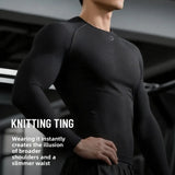 High-Performance Training Top for Men Seamless Moisture-Wicking Compression Shirt for Workouts Running