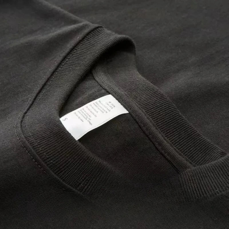 Heavyweight Pure Cotton Short Sleeve T-Shirt Tianqing Color Summer Loose Fit Unisex Basic Sle Comfortable Breathable Casual...