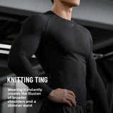 High-Performance Training Top for Men Seamless Moisture-Wicking Compression Shirt for Workouts Running