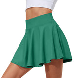Women'S Stretch Yoga Skirt Printed Athletic Shorts Lightweight High Waisted Skirt With Pockets Women'S Simple Sports Skirt