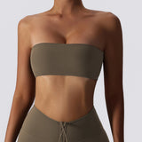 Strapless  Sports Bra Gym Top Women Quick-Drying Yoga Clothes Women Tube Top Fitness Chest Wrap Underwear Workout Bra Female