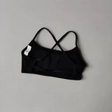 Women's Cross Back Sports Bra Shock Resistant Gathered Sexy Gym Running Bra Summer Yoga Vest Outdoor Comfortable Fitness Wear