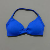 HISTELLO Strappy Bra Gym Top Women High Support Thin Strap Halter Sports Seamless Bras Scrunch Push-up Workout Yoga Tank Tops