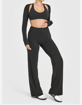 Sports straight-leg pants for women without embarrassment wide-leg pants yoga breathable fitness clothing versatile casual pants