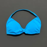 HISTELLO Strappy Bra Gym Top Women High Support Thin Strap Halter Sports Seamless Bras Scrunch Push-up Workout Yoga Tank Tops