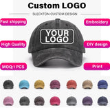 SLECKTON Custom Cap Logo Embroidery Retro Baseball Cap for Men and Women DIY Design Letter Hat Customize Graphic Print Wholesale