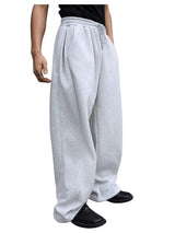 2025 men's wide leg sweatpants, European and American men's and women's sweatpants, waist drawstring straight leg loose casual s