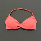 HISTELLO Strappy Bra Gym Top Women High Support Thin Strap Halter Sports Seamless Bras Scrunch Push-up Workout Yoga Tank Tops