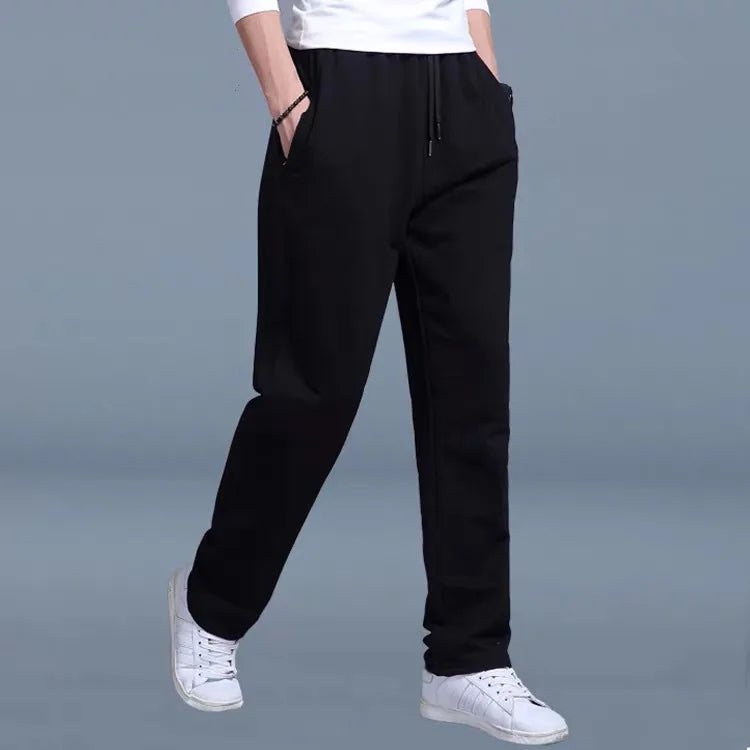 2024 Straight Spring Autumn Joggers Men Jogging Sweatpants Sportswear Knit Tracksuit Sports Pants Trousers Wide Leg Clothing ﻿