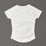 HISTELLO Impact Short Sleeve Top Women Gym Yoga Top Workout Clothes Sports T Shirt Fitness Activewear Running Tight Tops