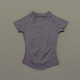 HISTELLO Impact Short Sleeve Top Women Gym Yoga Top Workout Clothes Sports T Shirt Fitness Activewear Running Tight Tops