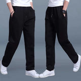 2024 Straight Spring Autumn Joggers Men Jogging Sweatpants Sportswear Knit Tracksuit Sports Pants Trousers Wide Leg Clothing ﻿