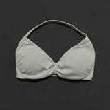 HISTELLO Strappy Bra Gym Top Women High Support Thin Strap Halter Sports Seamless Bras Scrunch Push-up Workout Yoga Tank Tops